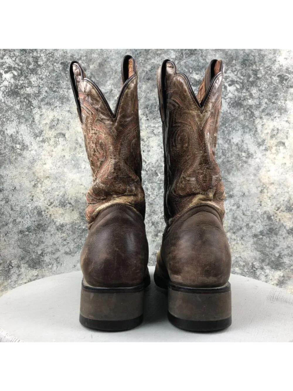 Rio Grande Limited Men's 28 (US 9.5-10) Brown Leather Western Cowboy Boot FAIR